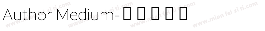 Author Medium字体转换